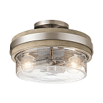 Потолочный светильник с прозрачным стеклянным плафоном с эффектом пузырьков Kichler варинант исполнения - 1 | Loft Concept в Москве