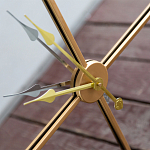 Часы настенные зеркальные с золотым металлическим циферблатом Mirror Tower Clock варинант исполнения - 3 | Loft Concept в Москве