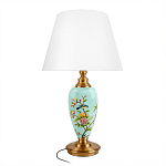 Настольная лампа голубая с изображением птиц Slip Away варинант исполнения - 1 | Loft Concept в Москве