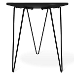 Стол журнальный с круглой столешницей из стекла Gold and Black Marble варинант исполнения - 4 | Loft Concept в Москве