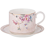 Чайный набор из фарфора с цветочным принтом на 6 персон 12 предметов Flower Porcelain Collection варинант исполнения - 1 | Loft Concept в Москве