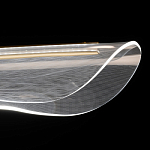 Люстра линейная с прозрачным волнообразным плафоном Wave Line варинант исполнения - 6 | Loft Concept в Москве