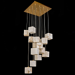 Люстра подвесная с квадратными плафонами из натурального камня Glowing Spheres варинант исполнения - 3 | Loft Concept в Москве
