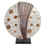 Настольная лампа из перламутра и дерева на подставке Indonesian Round Shell варинант исполнения - 1 | Loft Concept в Москве