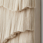 Светло-Бежевое Панно из нитей White Landscape Wall Hanging варинант исполнения - 3 | Loft Concept в Москве