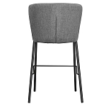 Стул барный серый с широкой закругленной спинкой Bar Chair Gray варинант исполнения - 4 | Loft Concept в Москве