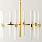 Люстра золотая с 16-ю тонкими цилиндрическими плафонами Shoulders варинант исполнения - 1 | Loft Concept в Москве