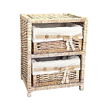 Стеллаж для детской с плетенным выдвижными корзинами Bow варинант исполнения - 2 | Loft Concept в Москве