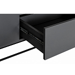 ТВ-тумба цвета графит с  2-мя дверцами и ящиком Strict Lines варинант исполнения - 4 | Loft Concept в Москве