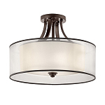 Потолочный светильник с двойным цилиндрическим плафоном из белого стекла и прозрачной органзы Kichler варинант исполнения - 17 | Loft Concept в Москве