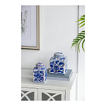 Ваза с крышкой в китайском стиле Oriental Blue & White Ornament Vases варинант исполнения - 4 | Loft Concept в Москве