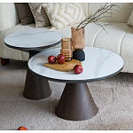 Столик журнальный круглый на конусовидном металлическом основании Sustainability варинант исполнения - 2 | Loft Concept в Москве