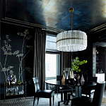 Обои ручная роспись Bamboo Special Colourway on Pitch dyed silk варинант исполнения - 2 | Loft Concept в Москве