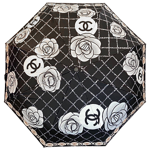 Зонт раскладной CHANEL дизайн 004 Черный цвет