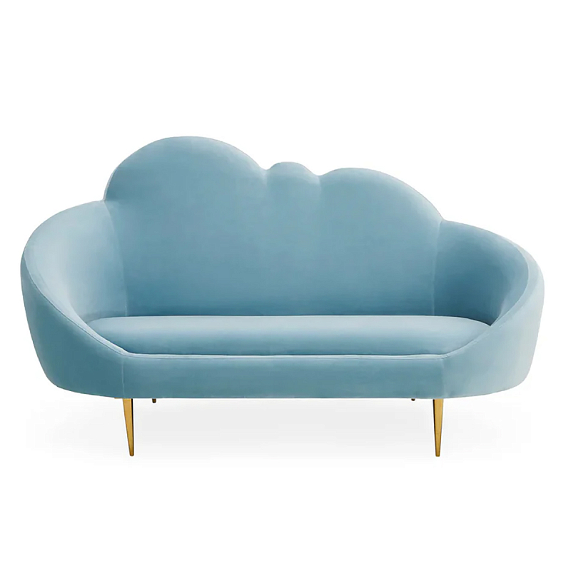 Уникальный детский диван Soft Cloud двухместный Голубой Золотой Уникальный детский диван Soft Cloud двухместный Голубой Золотой в Москве | Loft Concept