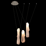 Подвесной светильник белого цвета с 3-мя изогнутыми плафонами Flow Loop варинант исполнения - 3 | Loft Concept в Москве