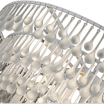 Люстра подвесная круглая с молочными стеклянными подвесками в форме капель Droplet Chandelier варинант исполнения - 3 | Loft Concept в Москве