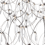 Люстра с тонким металлическим каркасом цвета хром Quasar варинант исполнения - 4 | Loft Concept в Москве