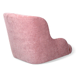 Стул с мягкой розовой обивкой из велюра и подъемно-поворотным механизмом на черных колесиках Harper Pink варинант исполнения - 3 | Loft Concept в Москве