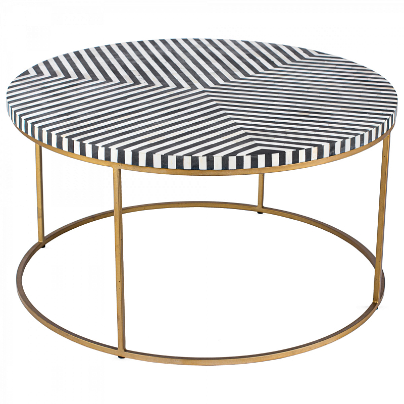   - BONE INLAY Round Coffee Table  ivory (   )    | Loft Concept 