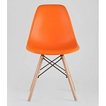 Пластиковый стул на ножках из массива бука Eames Orange варинант исполнения - 4 | Loft Concept в Москве