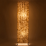 Торшер из перламутра на металлическом каркасе Indonesian Tower 3 варинант исполнения - 4 | Loft Concept в Москве