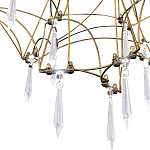 Потолочный светильник с тонкой металлической конструкцией цвета золото Quasar варинант исполнения - 4 | Loft Concept в Москве