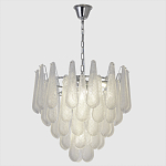 Люстра с подвесками из рифленного стекла в форме капель Textured Glass Chandelier варинант исполнения - 1 | Loft Concept в Москве