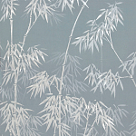 Обои ручная роспись Distant Bamboo Special Colourway on Azure Cobalt painted Xuan paper варинант исполнения - 2 | Loft Concept в Москве