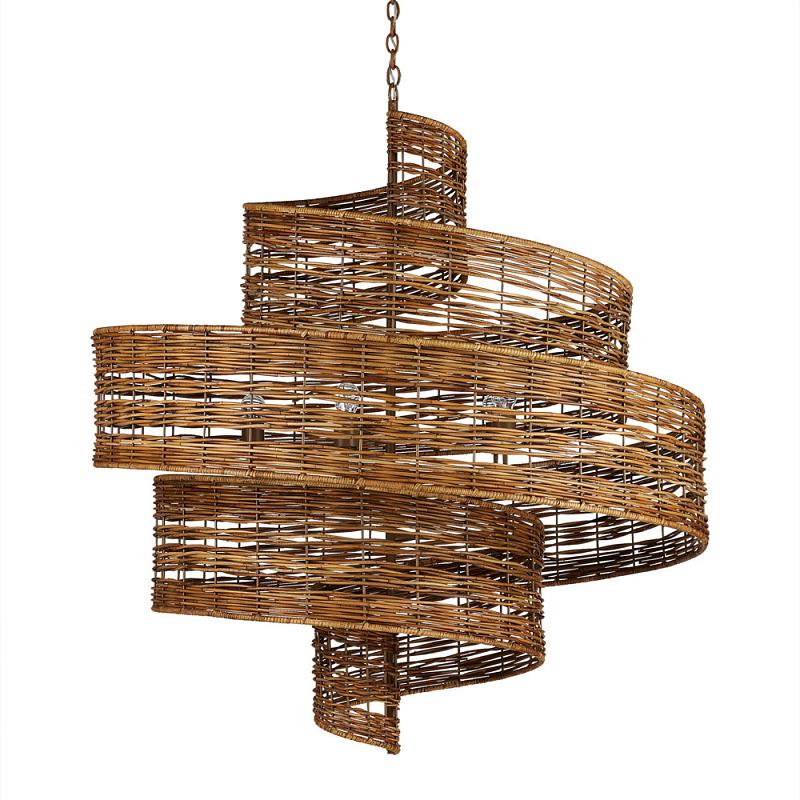 Люстра фактурная в виде спирали Enveloping Art Коричневый в Москве | Loft Concept 