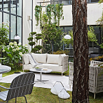 Диван садовый с плетеными ремешками и спинкой  Kleo варинант исполнения - 8 | Loft Concept в Москве