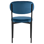 Стул с круглым сиденьем на металлическом основании ALFIE CHAIR Blue варинант исполнения - 3 | Loft Concept в Москве