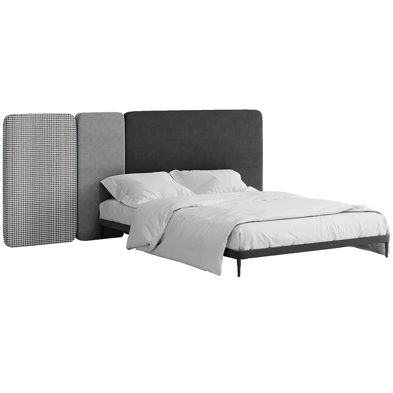      Unity Dark Grey Bed -    | Loft Concept 
