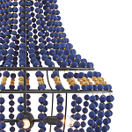 Люстра каплевидной формы декорированная синими и золотыми бусинами Blue Beads варинант исполнения - 1 | Loft Concept в Москве