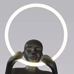 Торшер черная статуэтка Statue In The Clouds Floor Lamp варинант исполнения - 3 | Loft Concept в Москве