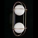 Бра настенное с 2 белыми плафонами Karina варинант исполнения - 3 | Loft Concept в Москве