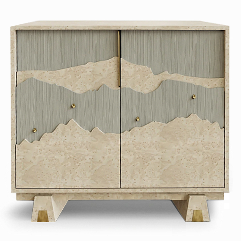 Буфет Okinawa Taupe  Бежевый Серый Золотой в Москве | Loft Concept 