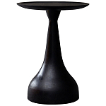 Приставной круглый столик из массива акации Veras Black Side Table варинант исполнения - 1 | Loft Concept в Москве