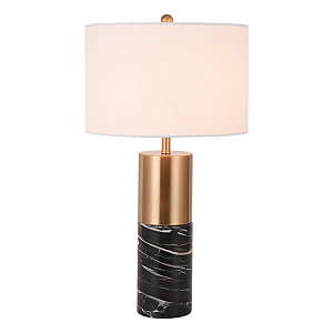 Настольная лампа ZOEY TABLE LAMP Black base White shade
