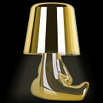 Настольная лампа фигурная золотого цвета с гладким абажуром Высота 16 см Sophia варинант исполнения - 5 | Loft Concept в Москве