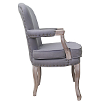 Кресло Aubrey Classical Armchair grey flax варинант исполнения - 1 | Loft Concept в Москве