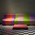 Дизайнерский кофейный стол на круглых ножках Poltronova T02 Pink Coffee Table варинант исполнения - 6 | Loft Concept в Москве