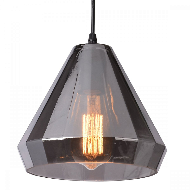   faceted cone Smoke glass pendant lamp  (Gray)   | Loft Concept 
