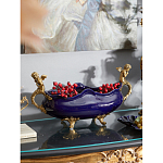 Чаша темно-синяя фарфоровая с бронзовыми ручками в виде ангелов Eden Garden варинант исполнения - 3 | Loft Concept в Москве