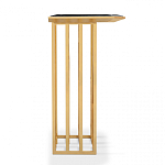 Консоль с чёрной столешницей и золотым фигурным основанием Cosmo варинант исполнения - 3 | Loft Concept в Москве