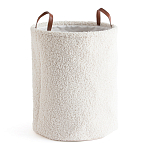 Корзина для белья из ткани букле Boucle Organizers Round варинант исполнения - 1 | Loft Concept в Москве