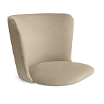 Барный стул со спинкой на 4-х коричневых ножках Бежевый Велюр Ava Charm варинант исполнения - 2 | Loft Concept в Москве