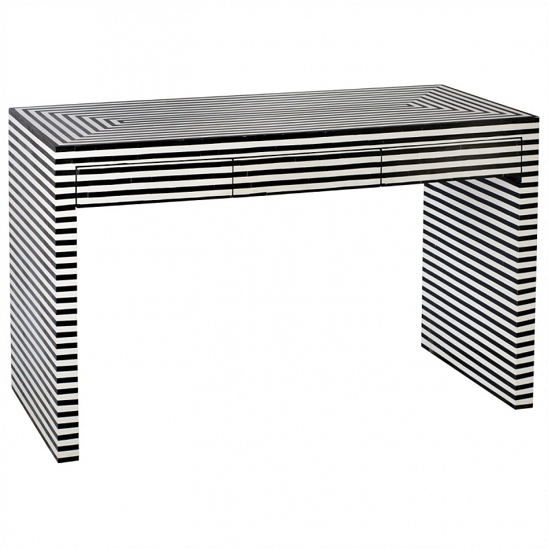  Black&white Indian Bone Inlay table -   | Loft Concept 
