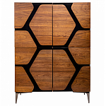 Высокий комод с узором из шпона на фасаде Sahara варинант исполнения - 1 | Loft Concept в Москве