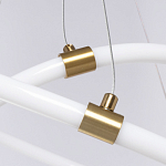 Люстра подвесная с двумя пересекающимися белыми светодиоидными кольцами Luke Lampco Tracer Lamp варинант исполнения - 6 | Loft Concept в Москве